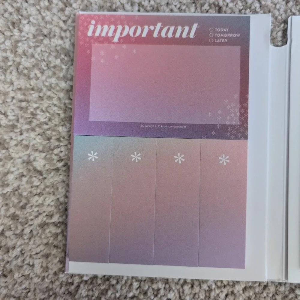 Erin Condren Sunset Ombre Notepad Folio with Task‎ Pads - Daily Priorities